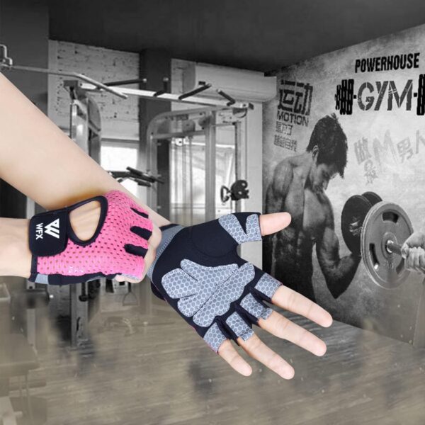 Guantes de Fitness, Guantes de Entrenamiento Transpirables para Hombre y Mujer, Guantes de Levantamiento de Pesas, Culturismo, Gimnasio - Imagen 2