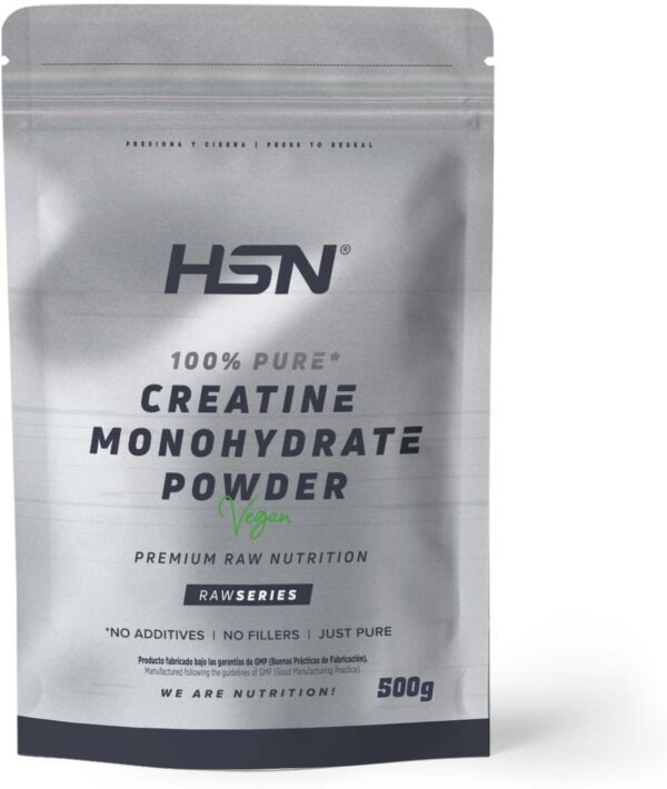 HSN Creatina Monohidrato en Polvo Sin Sabor 500g 