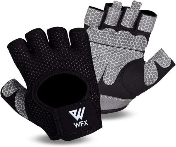 Guantes de Fitness, Guantes de Entrenamiento Transpirables para Hombre y Mujer, Guantes de Levantamiento de Pesas, Culturismo, Gimnasio NEGRO
