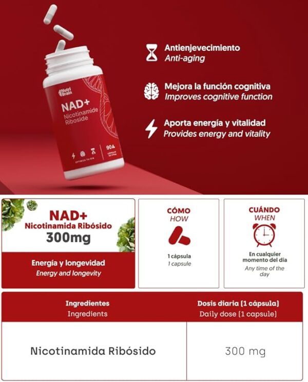 NAD+ Alta Absorción 300mg Nicotinamide Riboside - Imagen 5