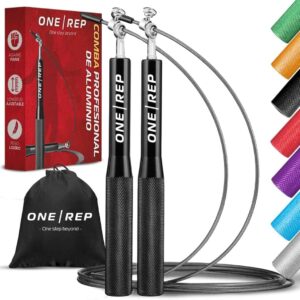 Cuerda saltar Profesional de Aluminio Ajustable ED– Cuerda de Saltar para Crossfit, Boxeo y Fitness | Jump Rope Ligera y Rápida con Rodamientos 360°