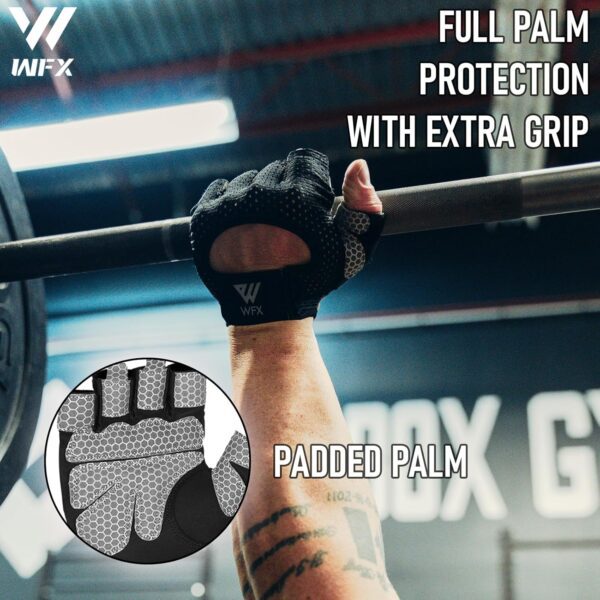Guantes de Fitness, Guantes de Entrenamiento Transpirables para Hombre y Mujer, Guantes de Levantamiento de Pesas, Culturismo, Gimnasio NEGRO - Imagen 2