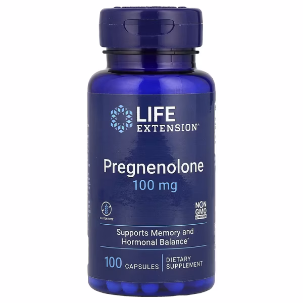 Life Extension, Pregnenolona, 100 mg, 100 cápsulas