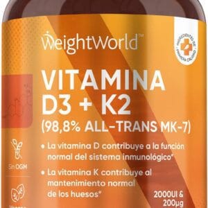 Vitamina D3 y K2 2000 UI + 200 µg