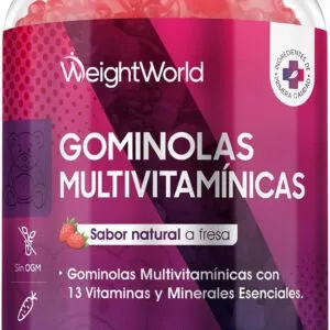 Gominolas funcionales con vitaminas y minerales – Sabor fresa 120 uds