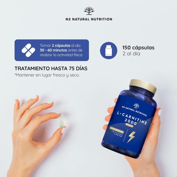 L CARNITINA 100% Natural 2000 mg - Imagen 4