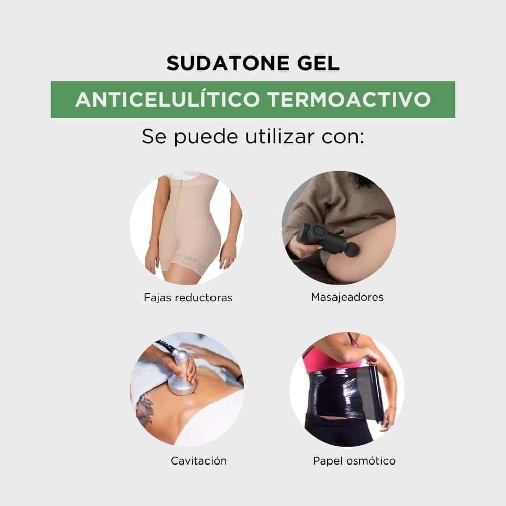 Sudatone – Gel Termoactivo efecto calor Anticelulítico Profesional 500 ml - Imagen 5