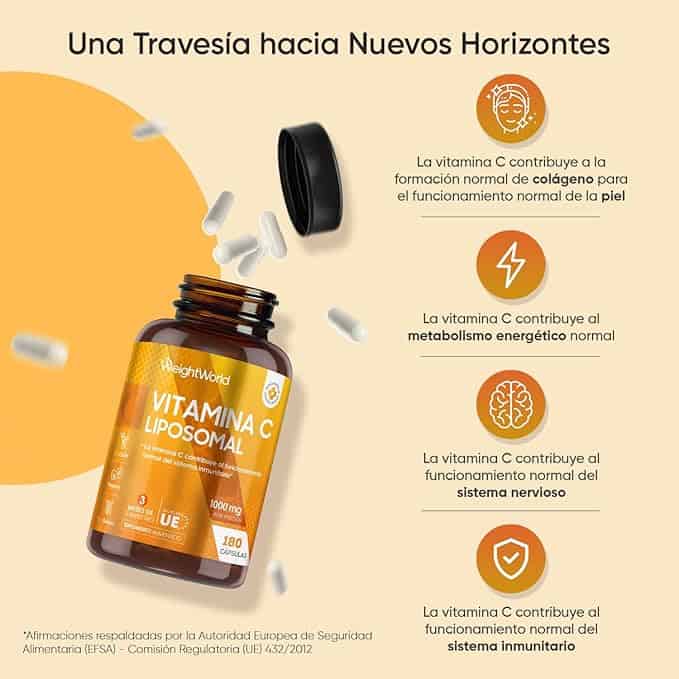 Vitamina C liposomal 1000 mg – con rosa mosqueta y fosfolípidos de girasol - Imagen 2
