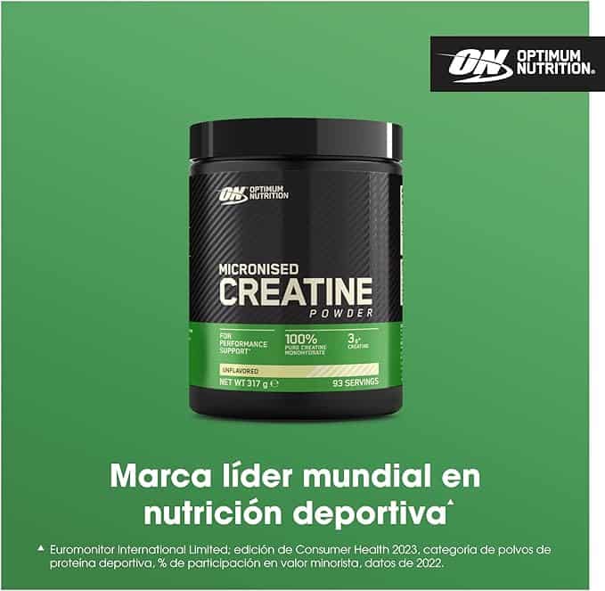 Optimum Nutrition Creatina en Polvo, Sin Sabor, 317g - Imagen 3