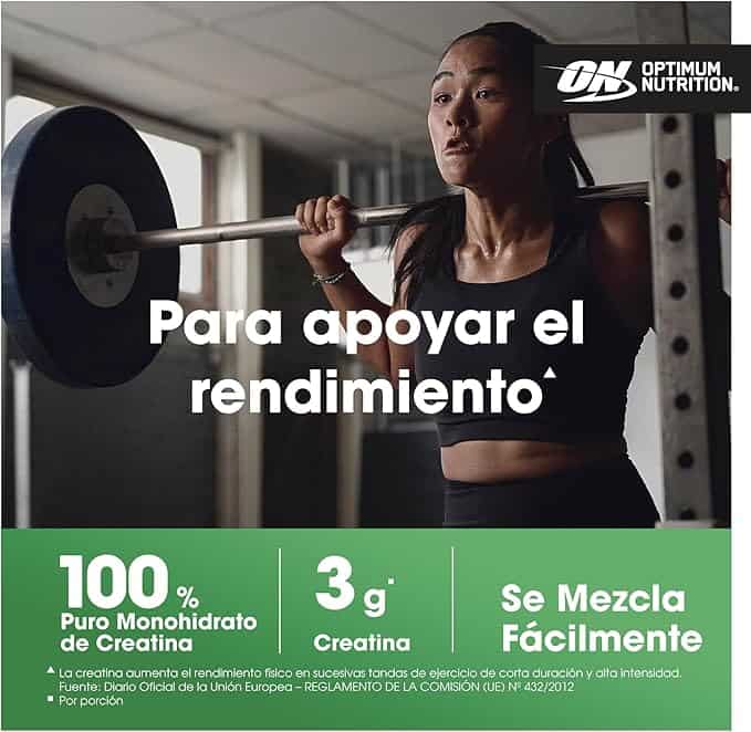 Optimum Nutrition Creatina en Polvo, Sin Sabor, 317g - Imagen 2