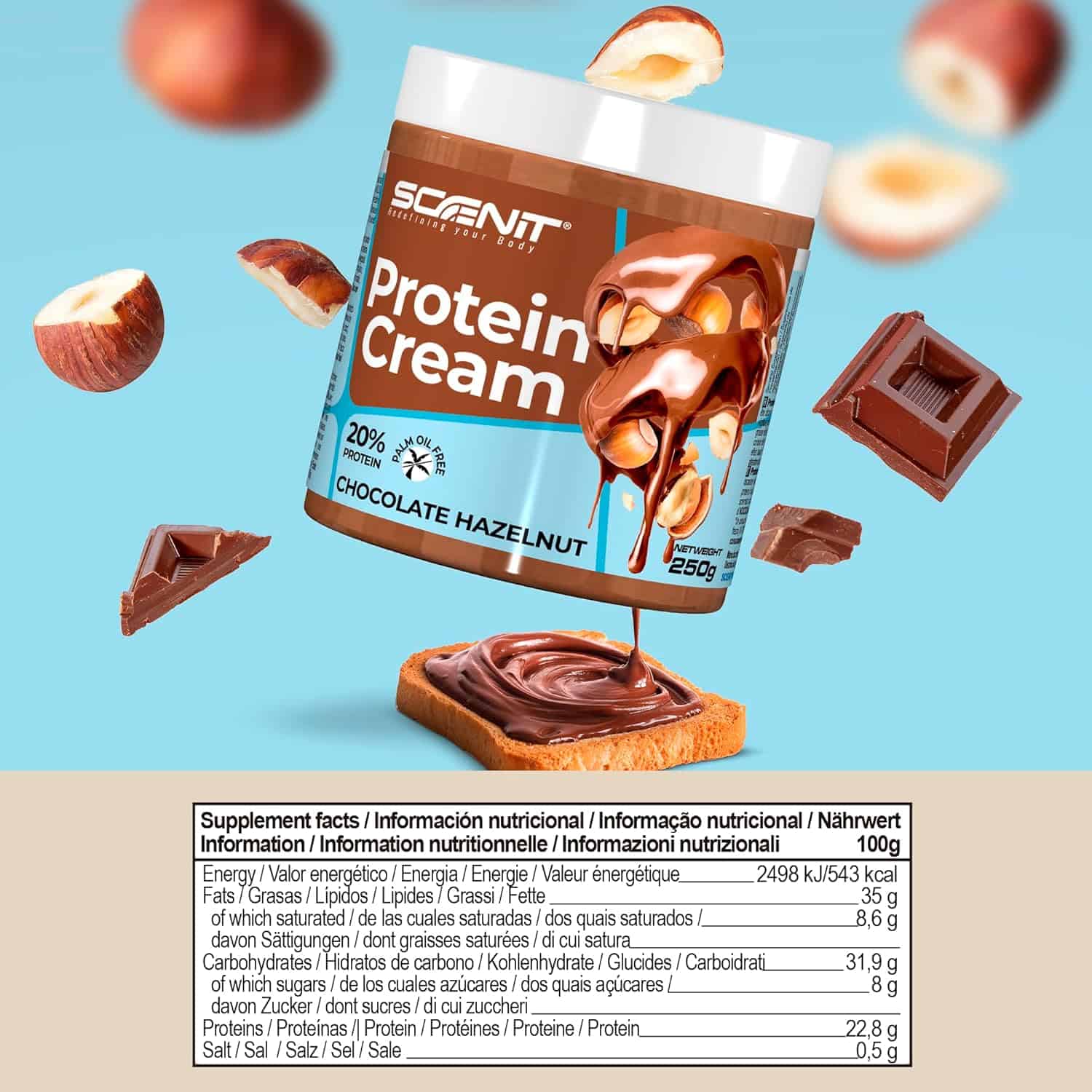 Crema Proteica Chocolate Avellana 250 g - Imagen 2