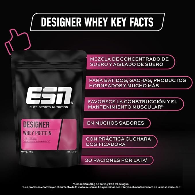 ESN Proteína Whey, Vainilla, 1 kg, Proteína de Suero de Leche en Polvo - Image 7