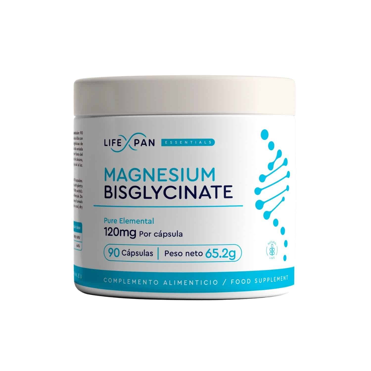 MAGNESIO - MAGNESIUM BISGLYCINATE 90 cáps. – LifeXpan - Imagen 4