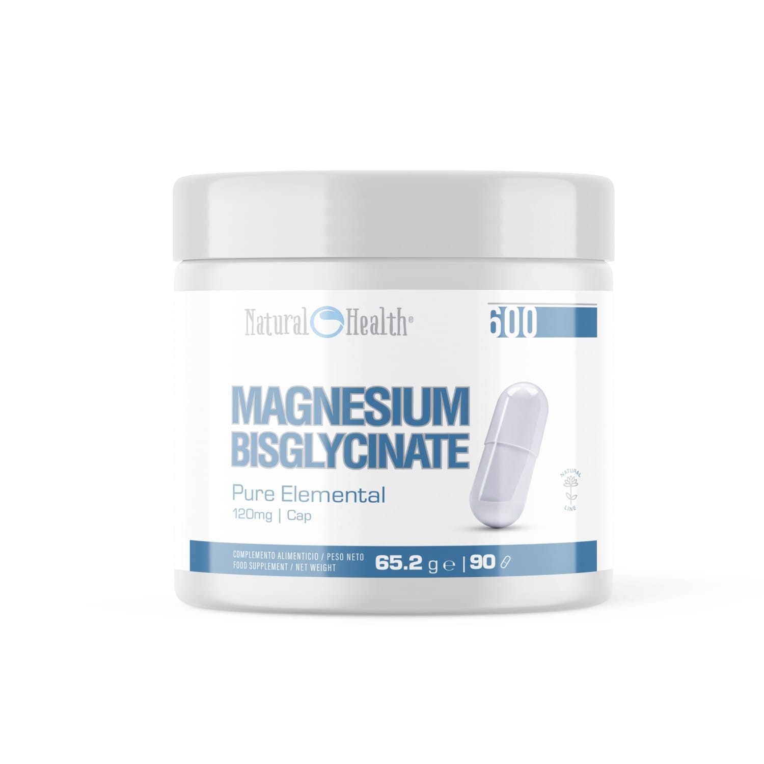 Magnesio Bisglicinato 90 Cápsulas - Natural Health