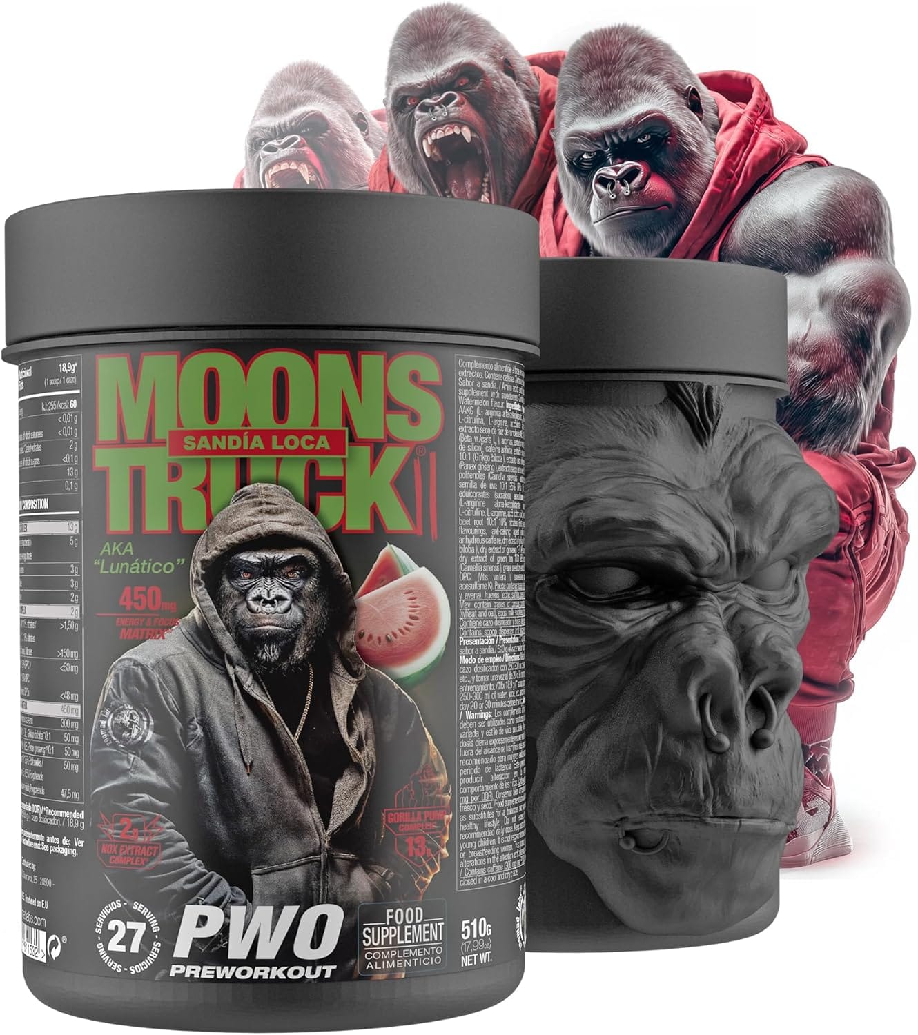 Zoomad Labs Moonstruck II Pre Entreno con Cafeína 510 g - Imagen 3